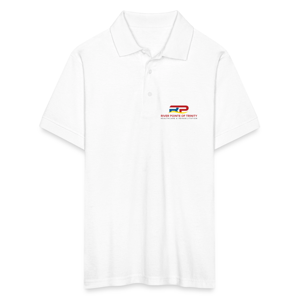 River Pointe Gildan Unisex 50/50 Jersey Polo - white