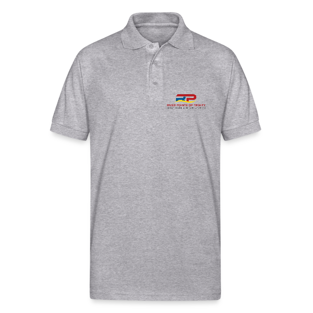 River Pointe Gildan Unisex 50/50 Jersey Polo - heather gray