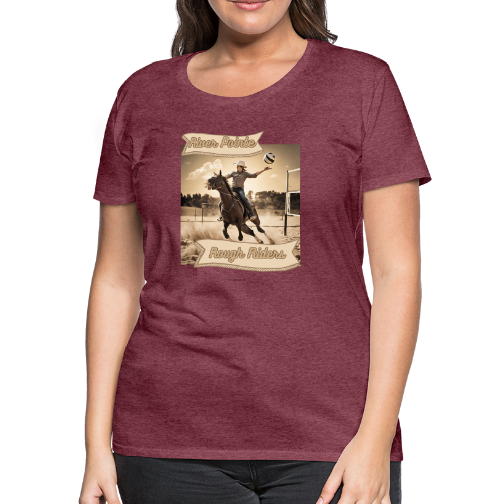 River Pointe Rough Riders Women’s Premium T-Shirt - heather burgundy