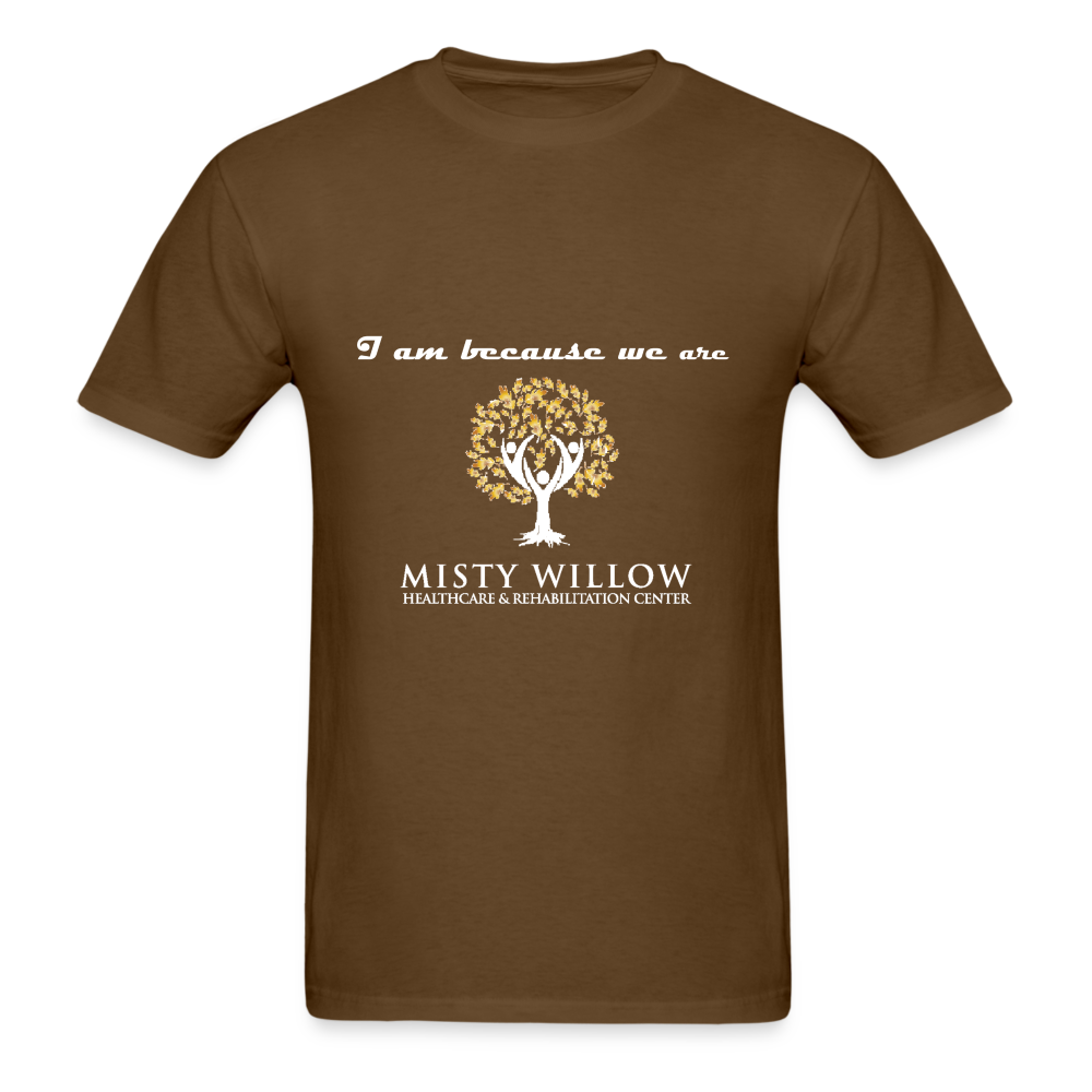 Misty Willow (White Logo) Unisex Classic T-Shirt - brown