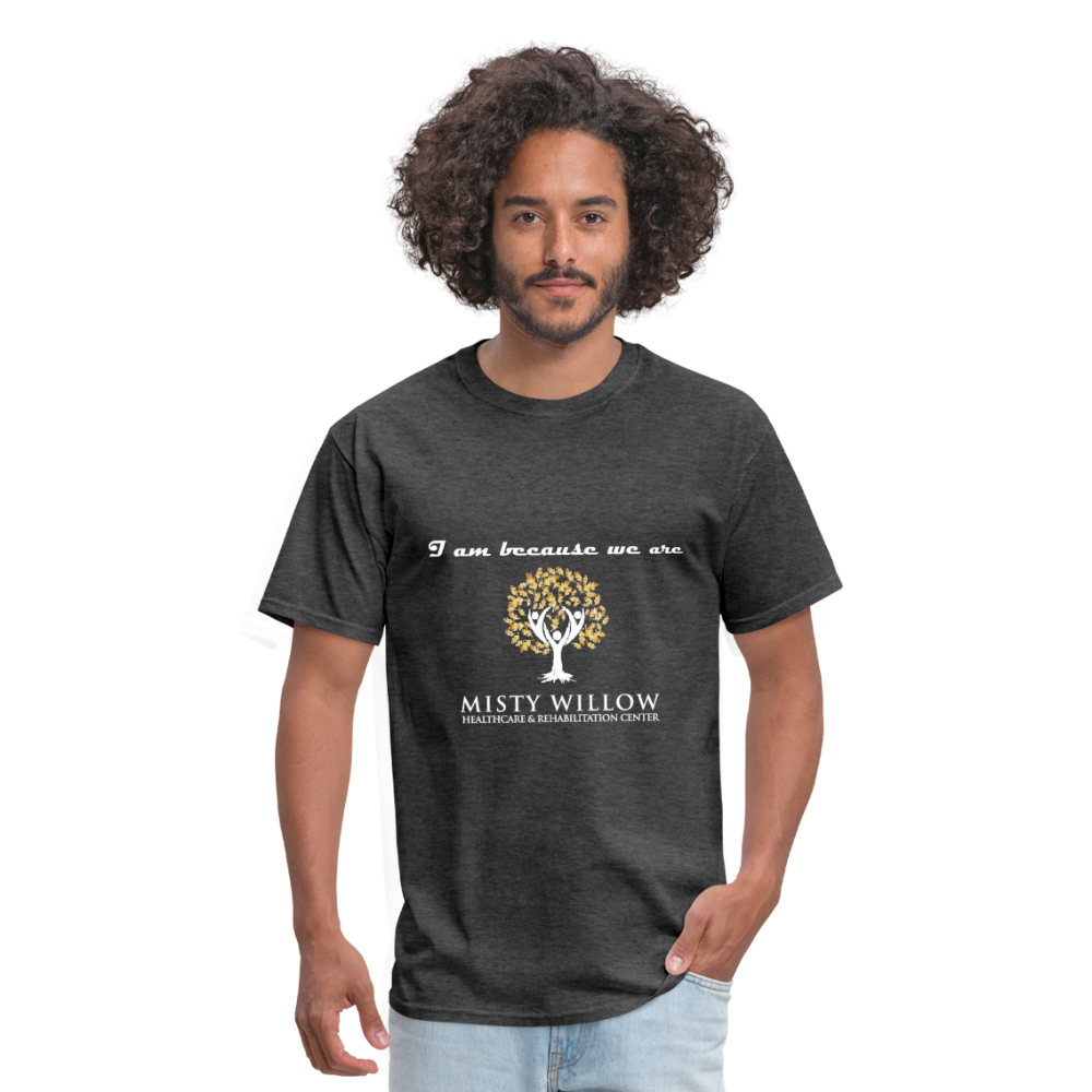 Misty Willow (White Logo) Unisex Classic T-Shirt - heather black