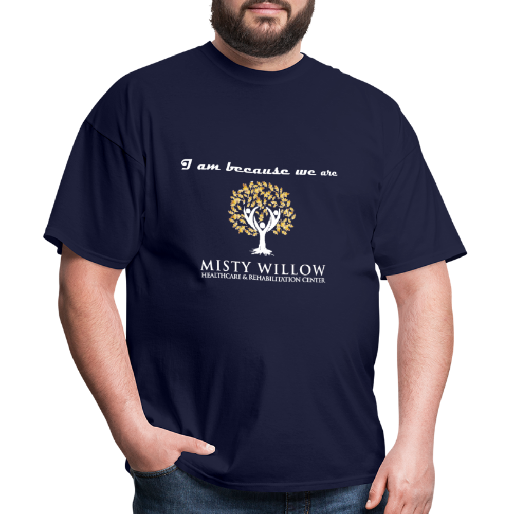 Misty Willow (White Logo) Unisex Classic T-Shirt - navy