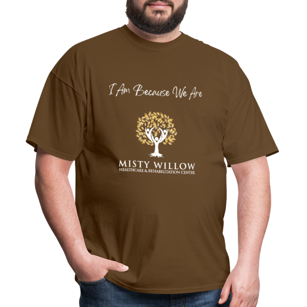 Misty Willow (White Logo) Unisex Classic T-Shirt - brown