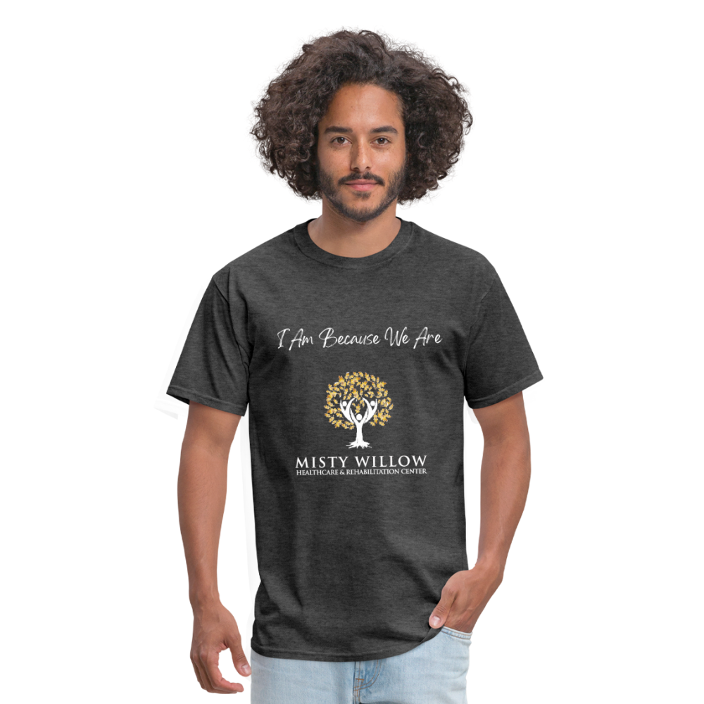 Misty Willow (White Logo) Unisex Classic T-Shirt - heather black