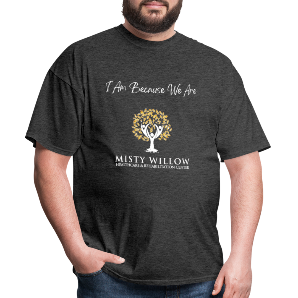 Misty Willow (White Logo) Unisex Classic T-Shirt - heather black