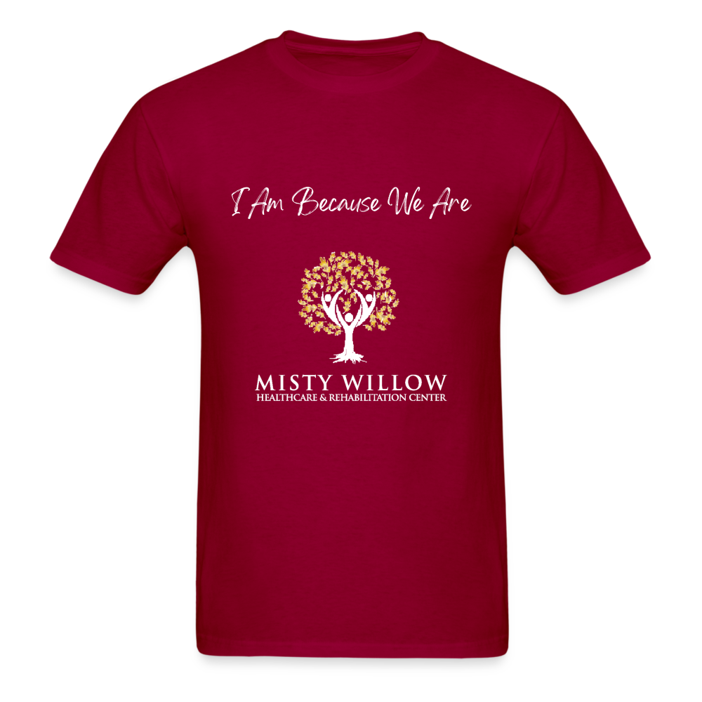 Misty Willow (White Logo) Unisex Classic T-Shirt - dark red