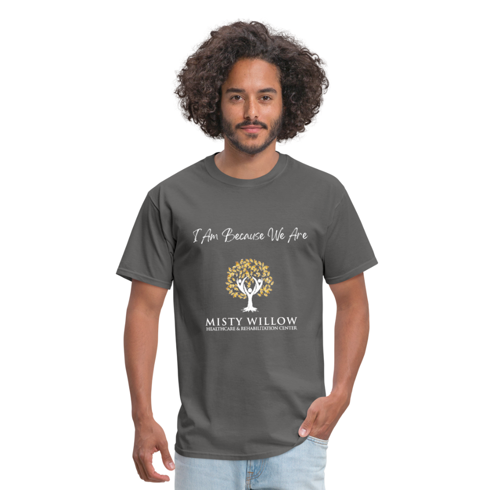 Misty Willow (White Logo) Unisex Classic T-Shirt - charcoal