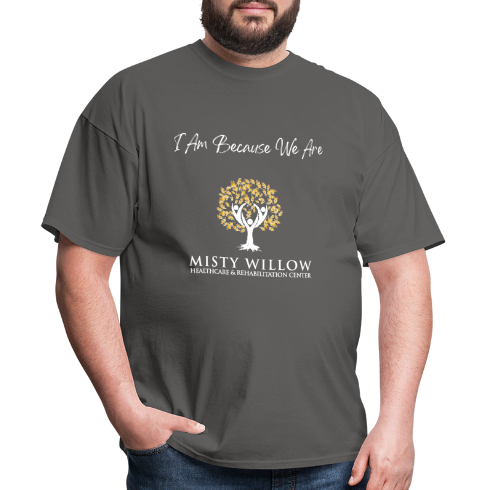 Misty Willow (White Logo) Unisex Classic T-Shirt - charcoal