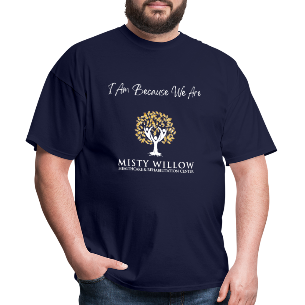 Misty Willow (White Logo) Unisex Classic T-Shirt - navy