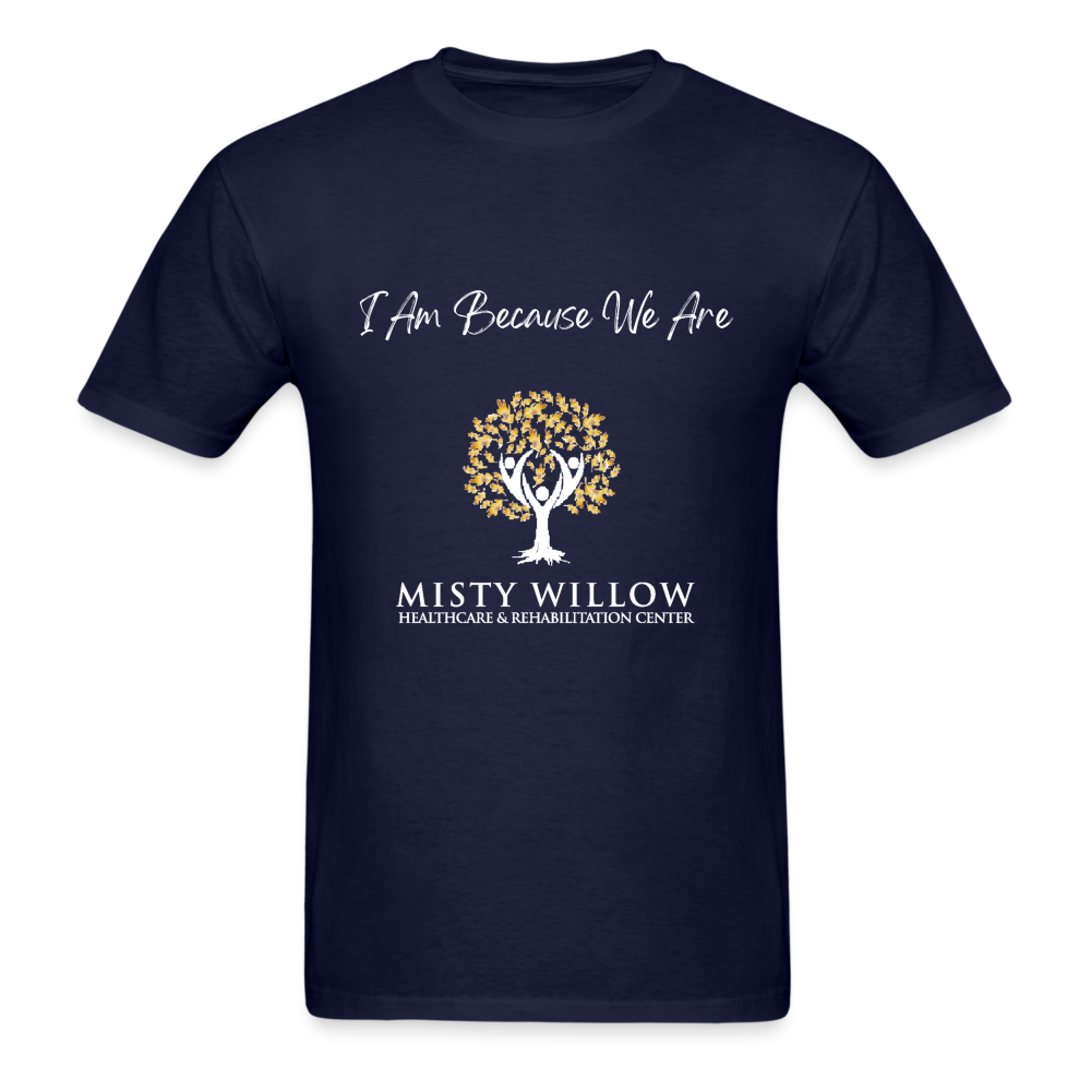 Misty Willow (White Logo) Unisex Classic T-Shirt - navy