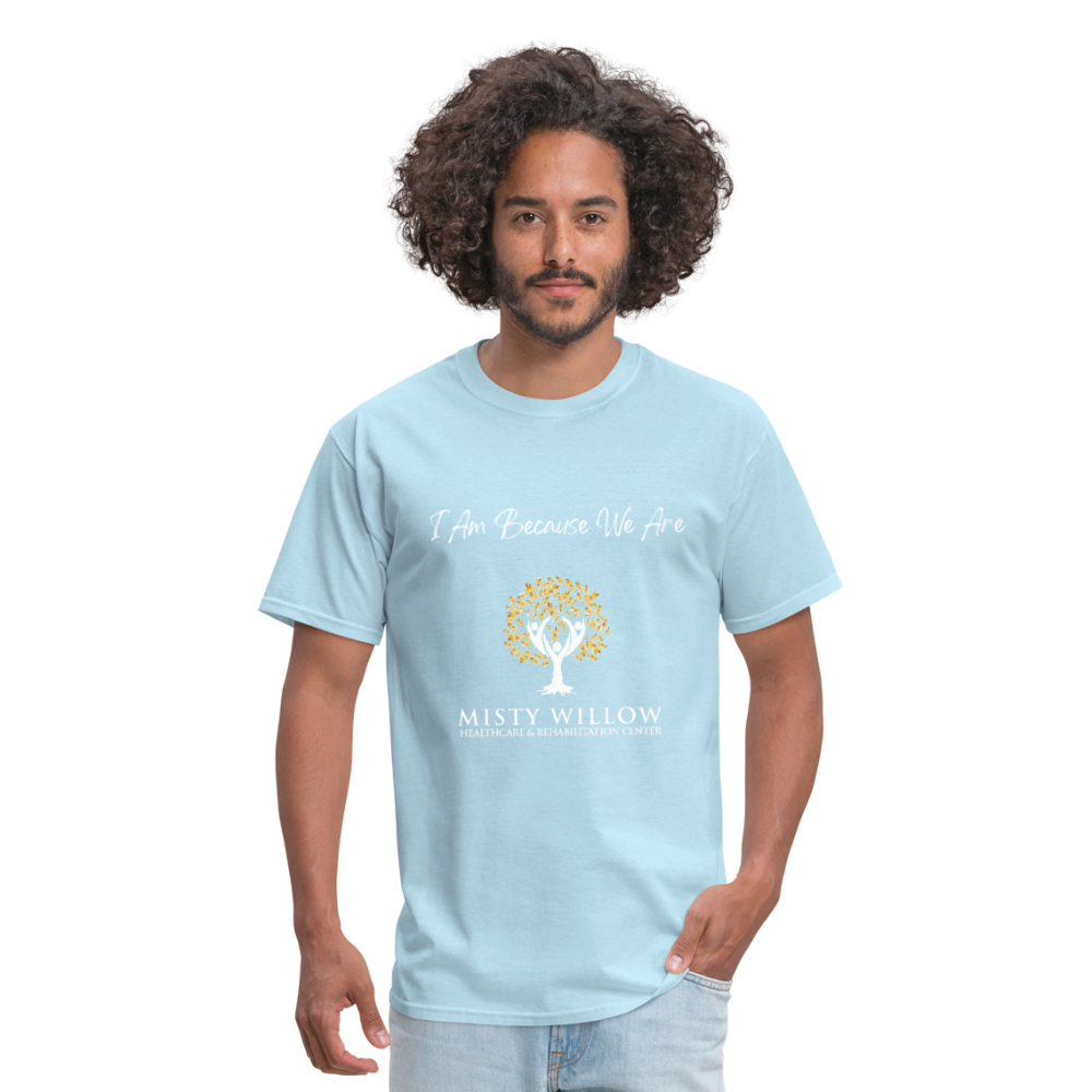 Misty Willow (White Logo) Unisex Classic T-Shirt - powder blue