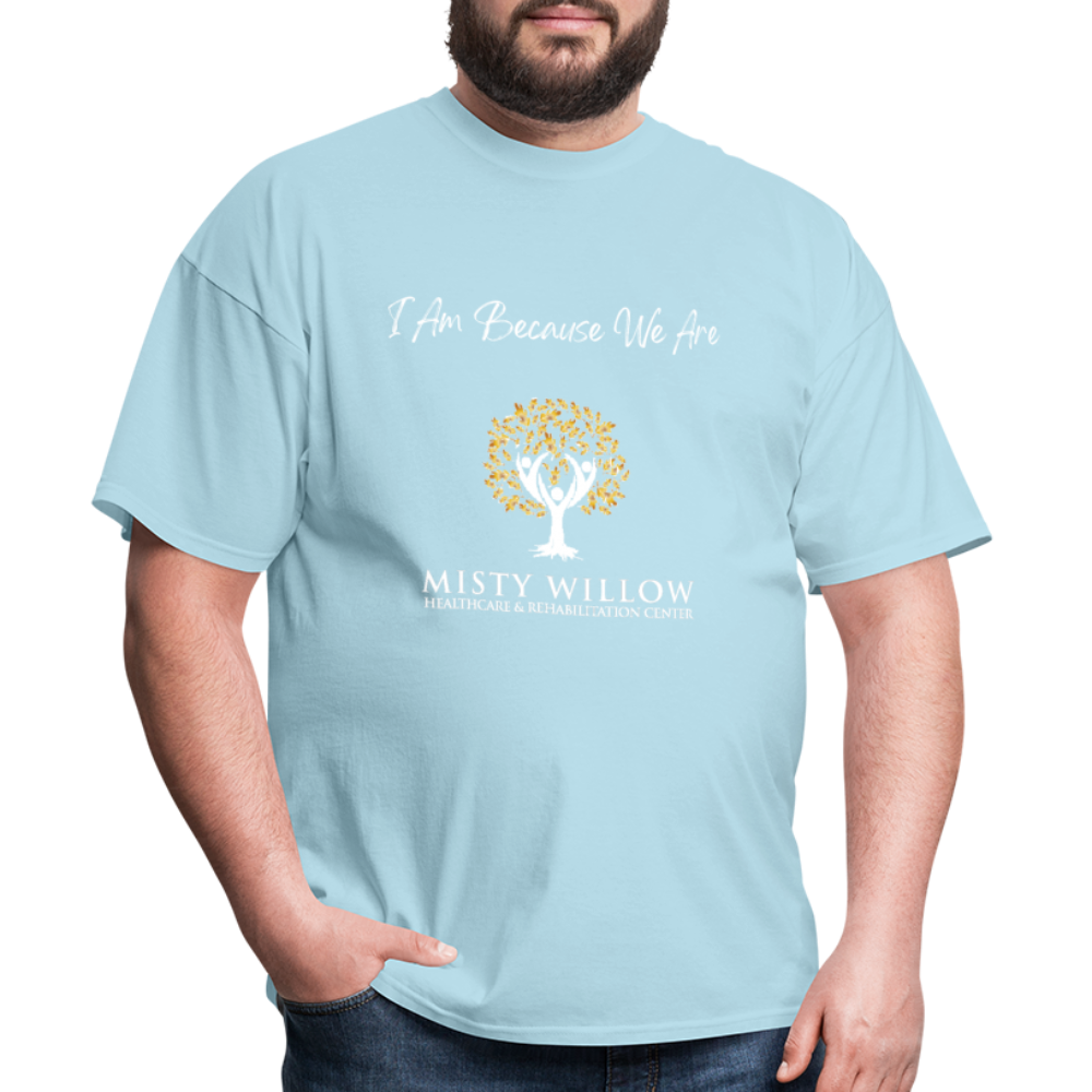 Misty Willow (White Logo) Unisex Classic T-Shirt - powder blue