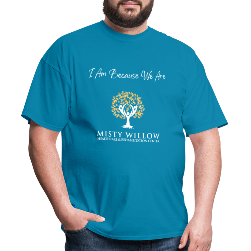 Misty Willow (White Logo) Unisex Classic T-Shirt - turquoise