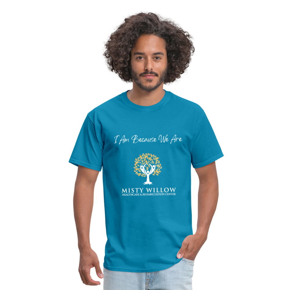 Misty Willow (White Logo) Unisex Classic T-Shirt - turquoise