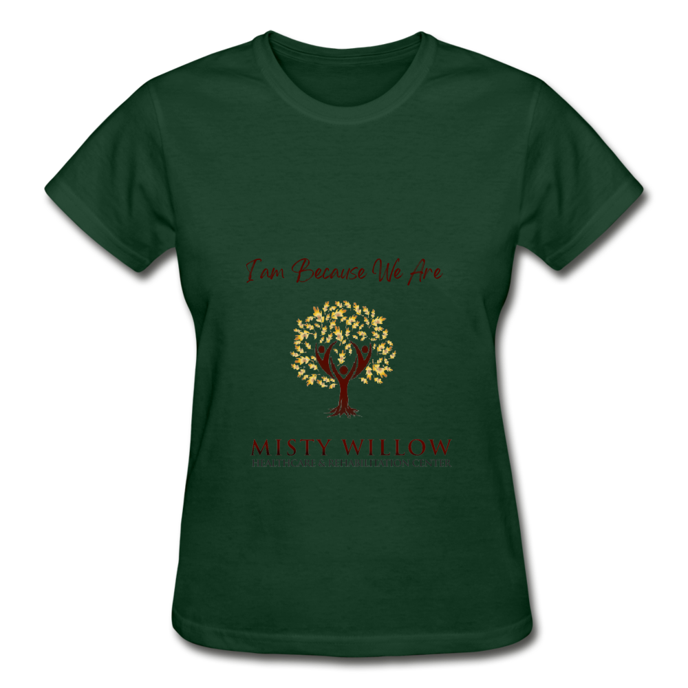 Misty Willow Gildan Ultra Cotton Ladies T-Shirt - forest green