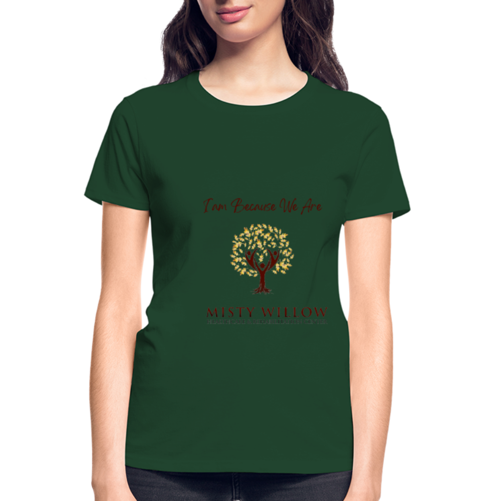 Misty Willow Gildan Ultra Cotton Ladies T-Shirt - forest green