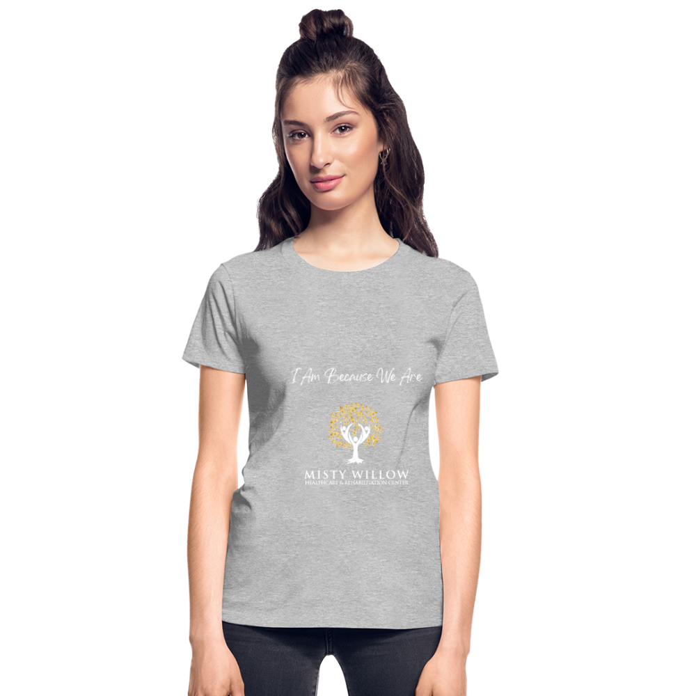 Misty Willow (white logo) Gildan Ultra Cotton Ladies T-Shirt - heather gray