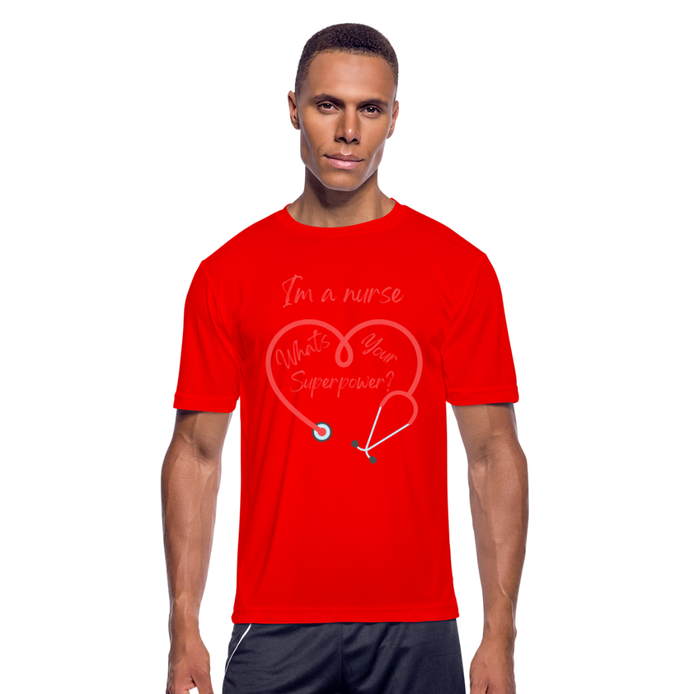 I'm a Nurse Men’s Moisture Wicking Performance T-Shirt - red