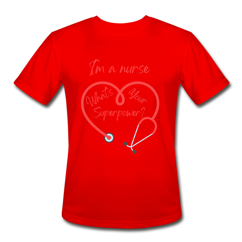 I'm a Nurse Men’s Moisture Wicking Performance T-Shirt - red