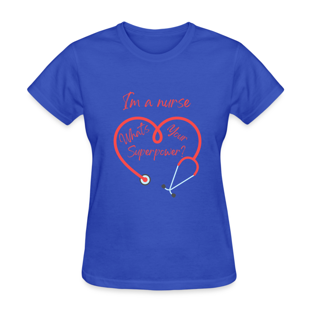 I'm a Nurse Women's T-Shirt - royal blue