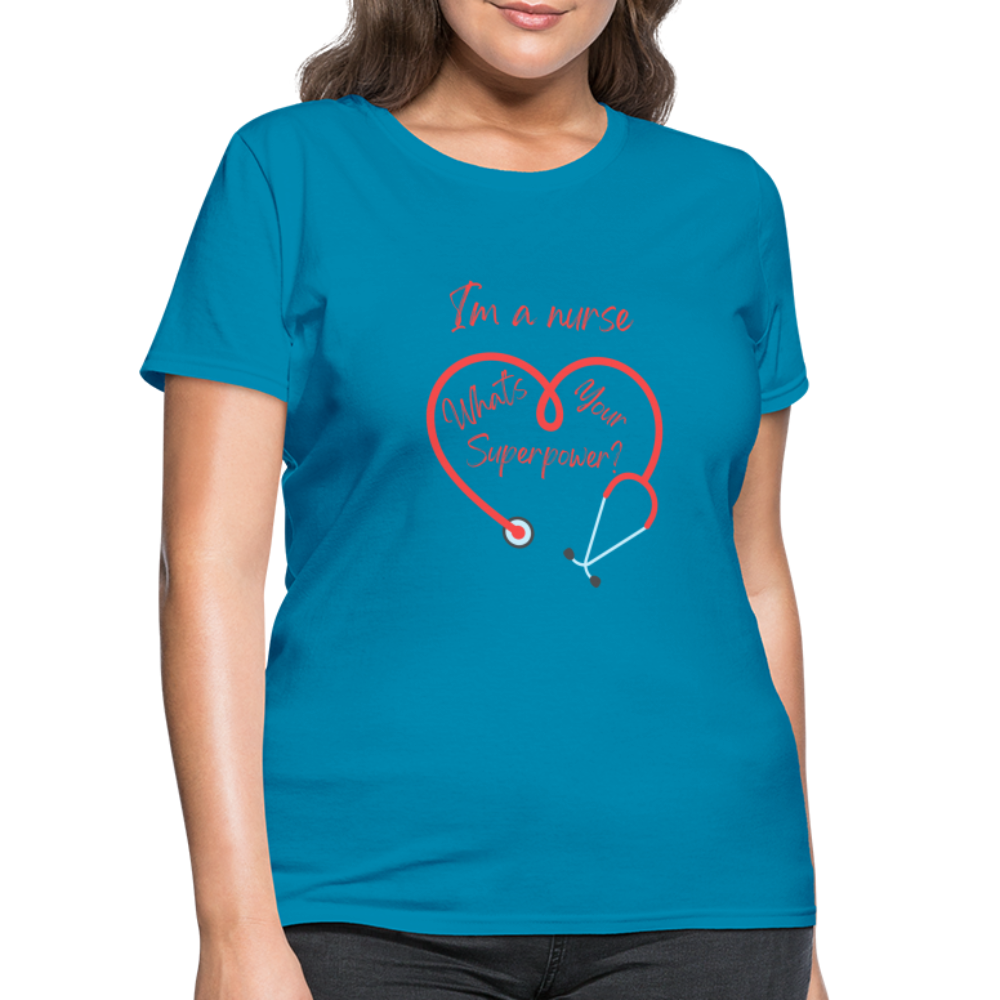 I'm a Nurse Women's T-Shirt - turquoise