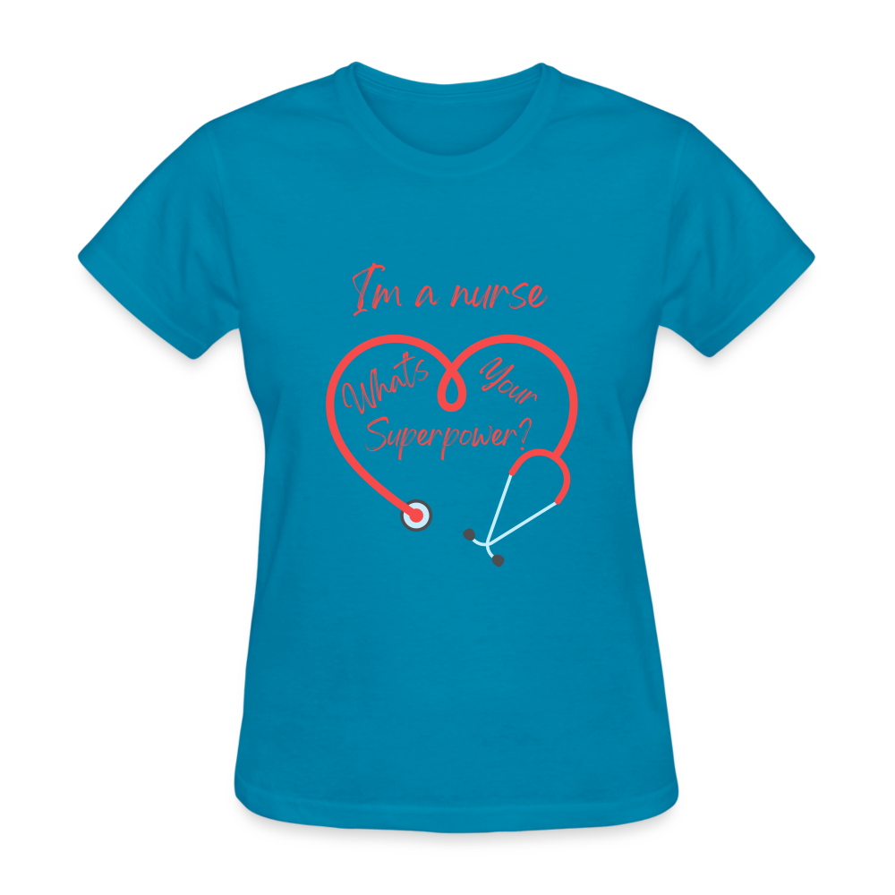 I'm a Nurse Women's T-Shirt - turquoise