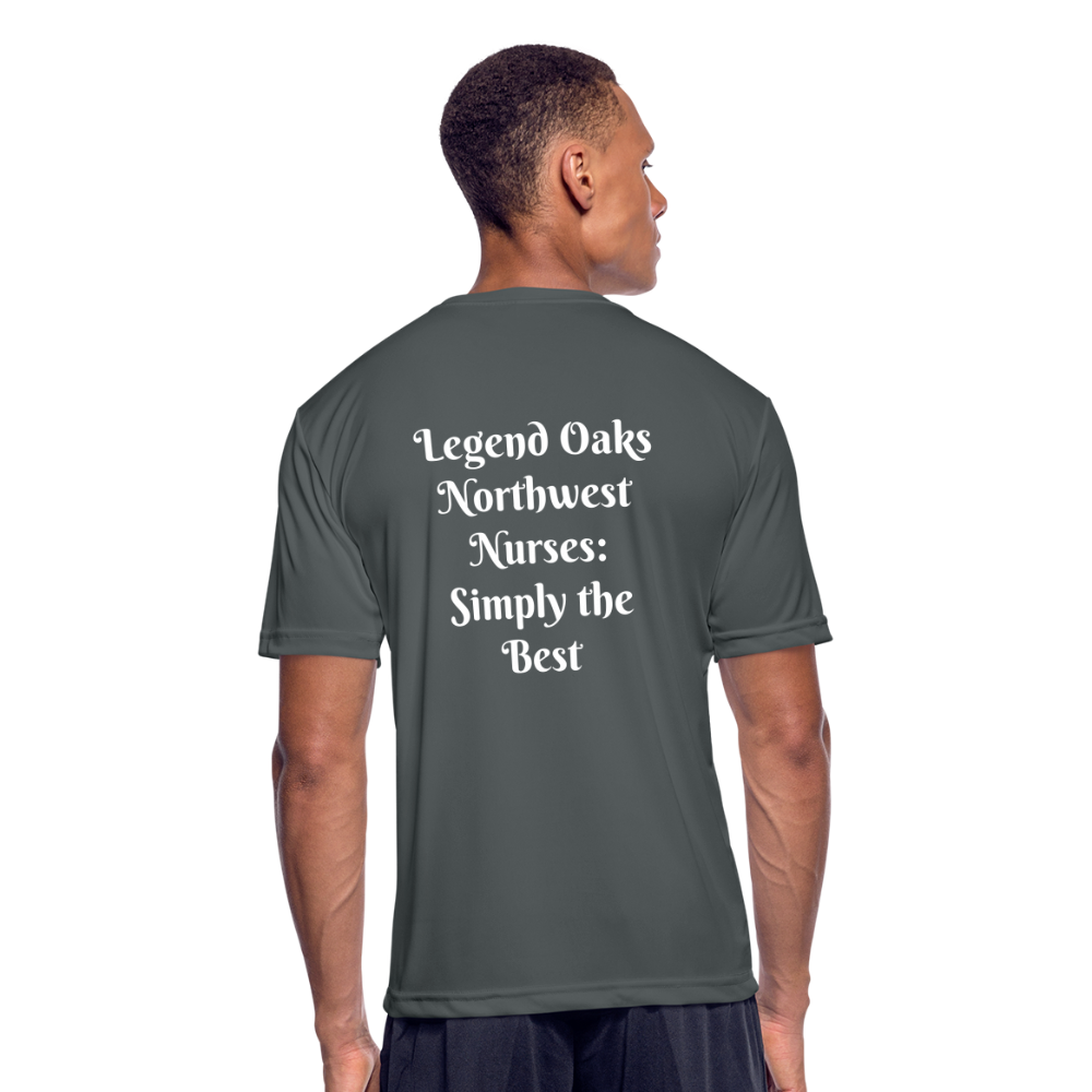 I'm a Nurse (white logo) Men’s Moisture Wicking Performance T-Shirt - charcoal