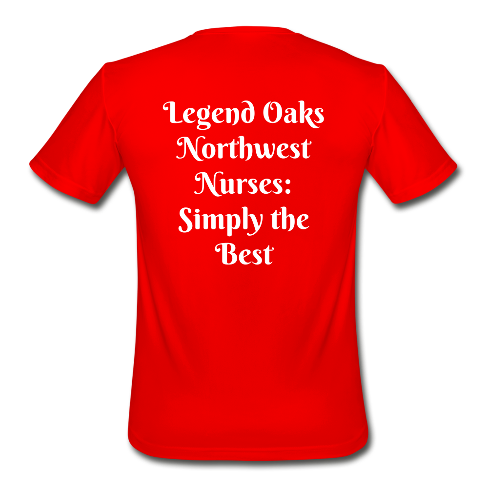 I'm a Nurse (white logo) Men’s Moisture Wicking Performance T-Shirt - red