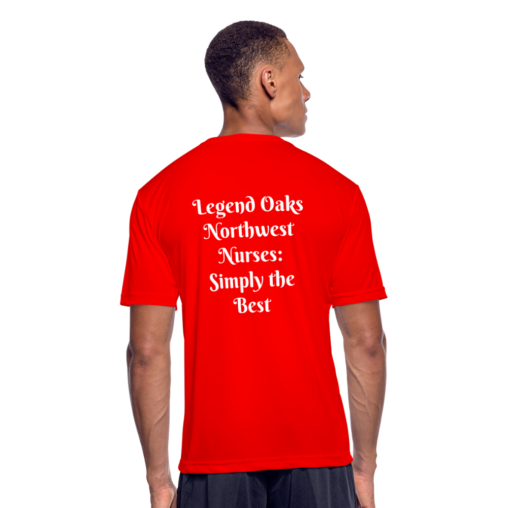 I'm a Nurse (white logo) Men’s Moisture Wicking Performance T-Shirt - red
