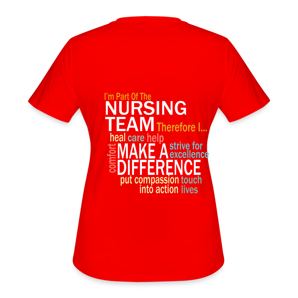 I'm Part of the Nursing Team - Women's Moisture Wicking Performance T-Shirt - red