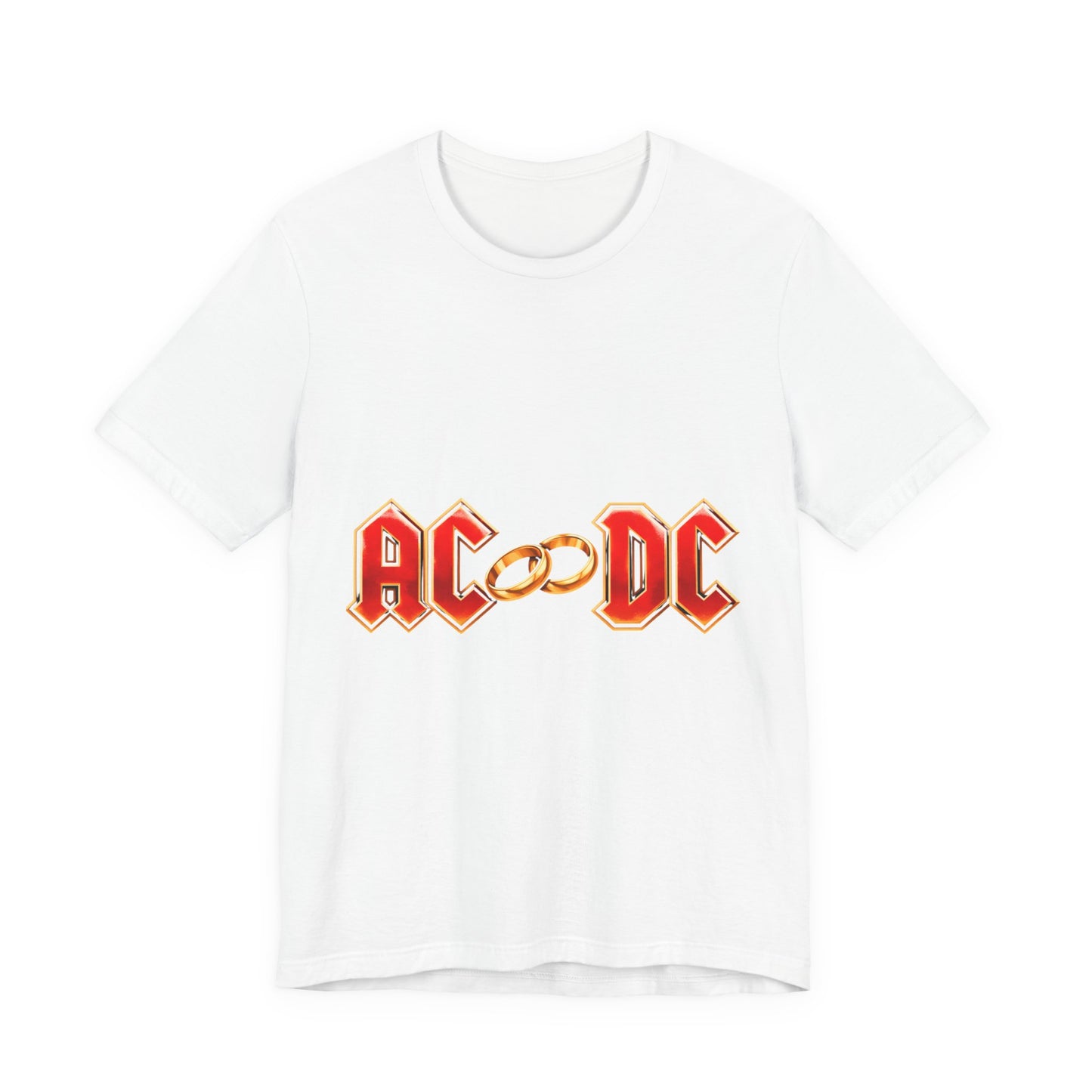 AC/DC Wedding Rings Tee - Rock Band Logo T-Shirt
