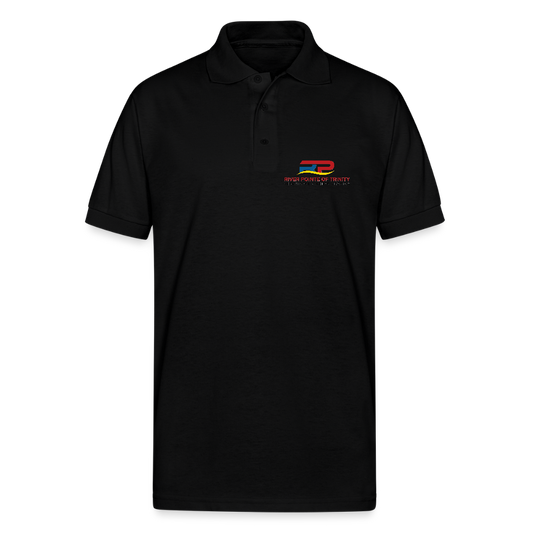 River Pointe Gildan Unisex 50/50 Jersey Polo - black