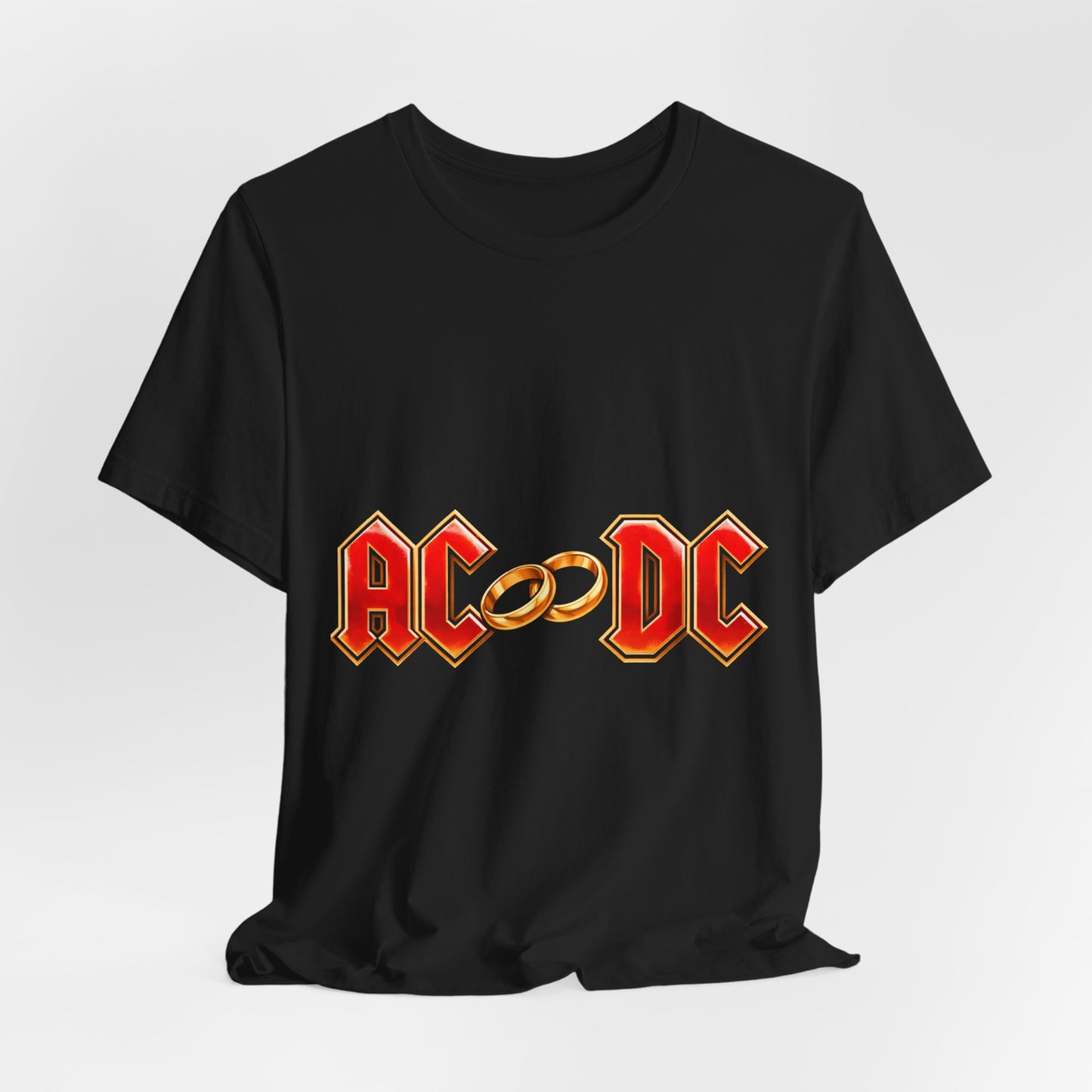 AC/DC Wedding Rings Tee - Rock Band Logo T-Shirt