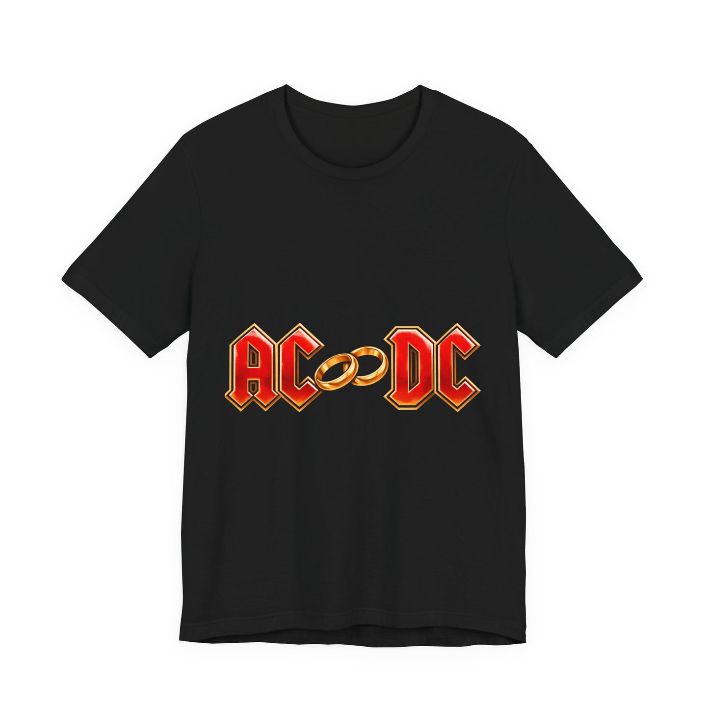 AC/DC Wedding Rings Tee - Rock Band Logo T-Shirt