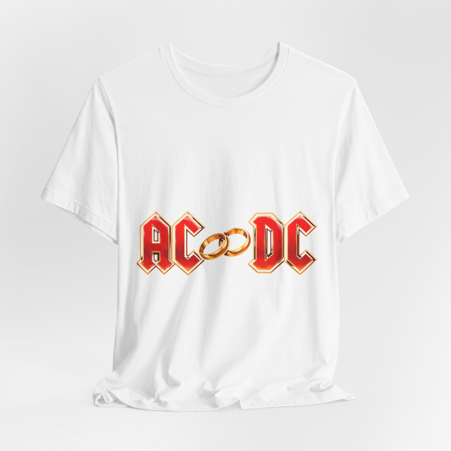 AC/DC Wedding Rings Tee - Rock Band Logo T-Shirt