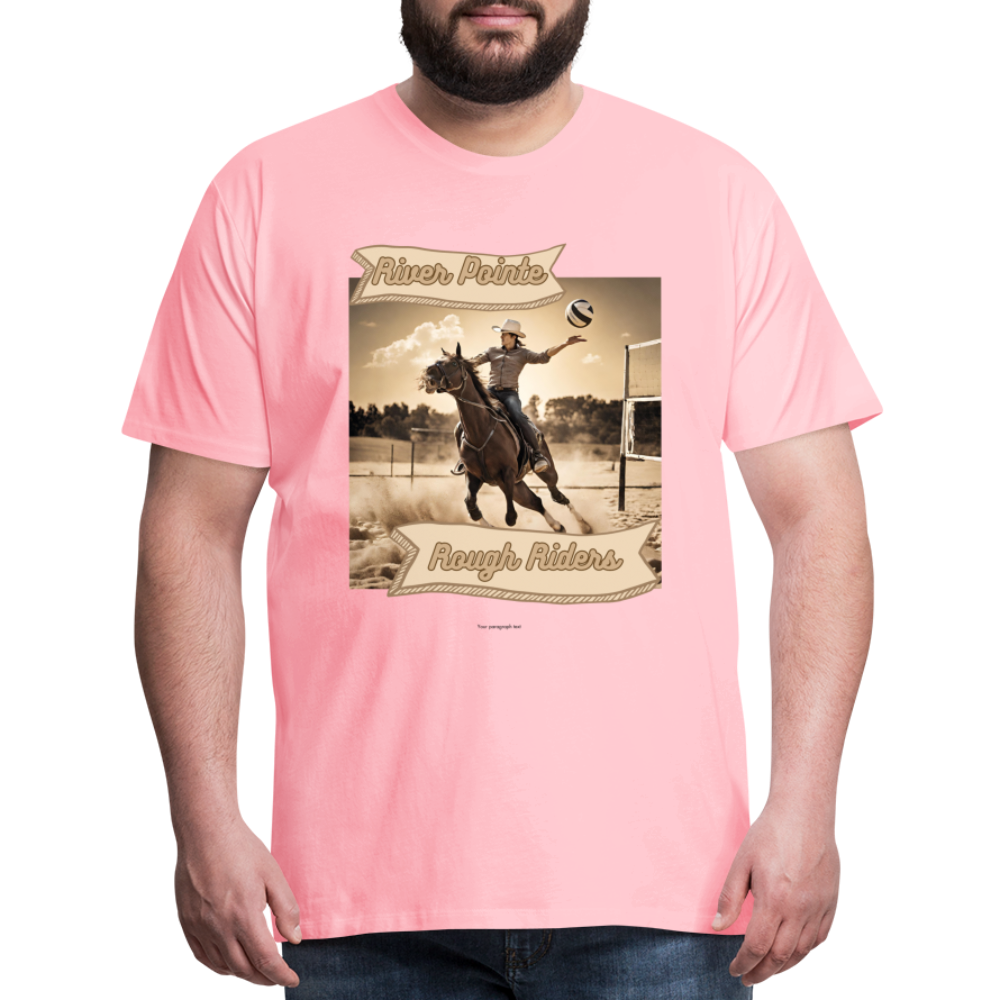 River Pointe Rough Riders Men's Premium T-Shirt - pink