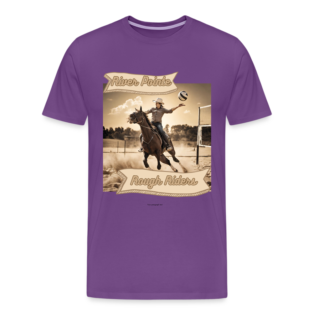 River Pointe Rough Riders Men's Premium T-Shirt - purple