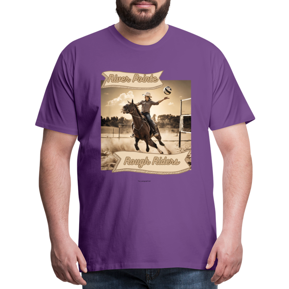 River Pointe Rough Riders Men's Premium T-Shirt - purple