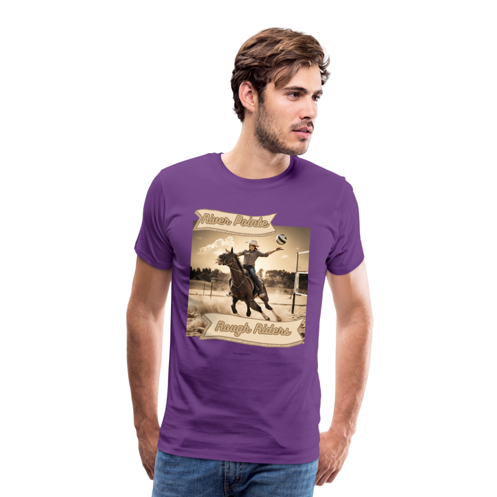 River Pointe Rough Riders Men's Premium T-Shirt - purple