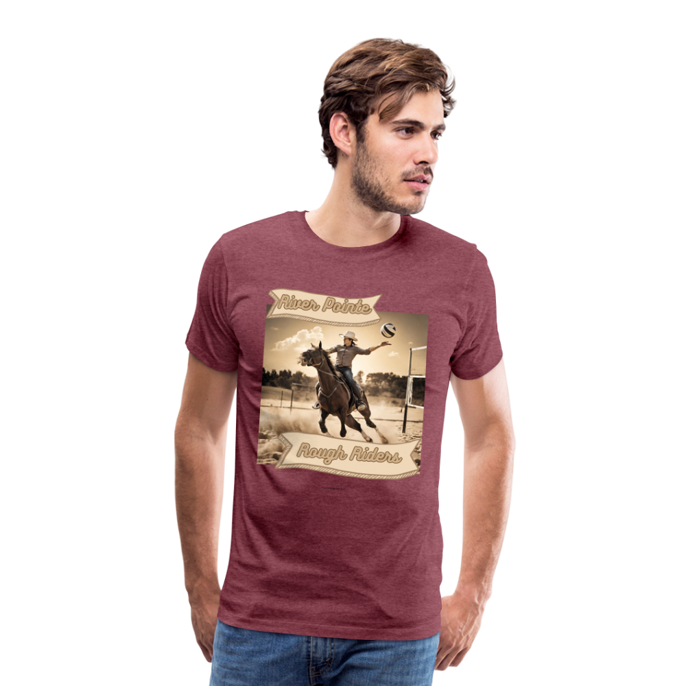 River Pointe Rough Riders Men's Premium T-Shirt - heather burgundy