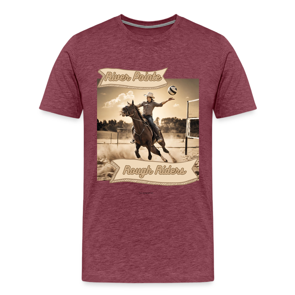 River Pointe Rough Riders Men's Premium T-Shirt - heather burgundy