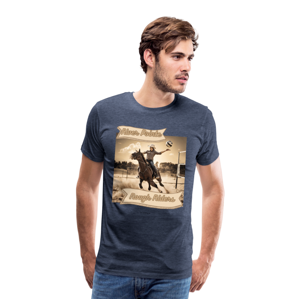 River Pointe Rough Riders Men's Premium T-Shirt - heather blue