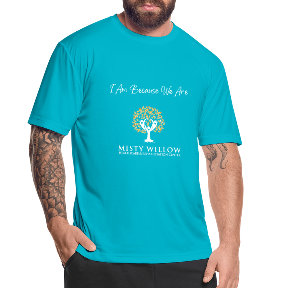 Misty Willow Men’s Moisture Wicking Performance T-Shirt - turquoise