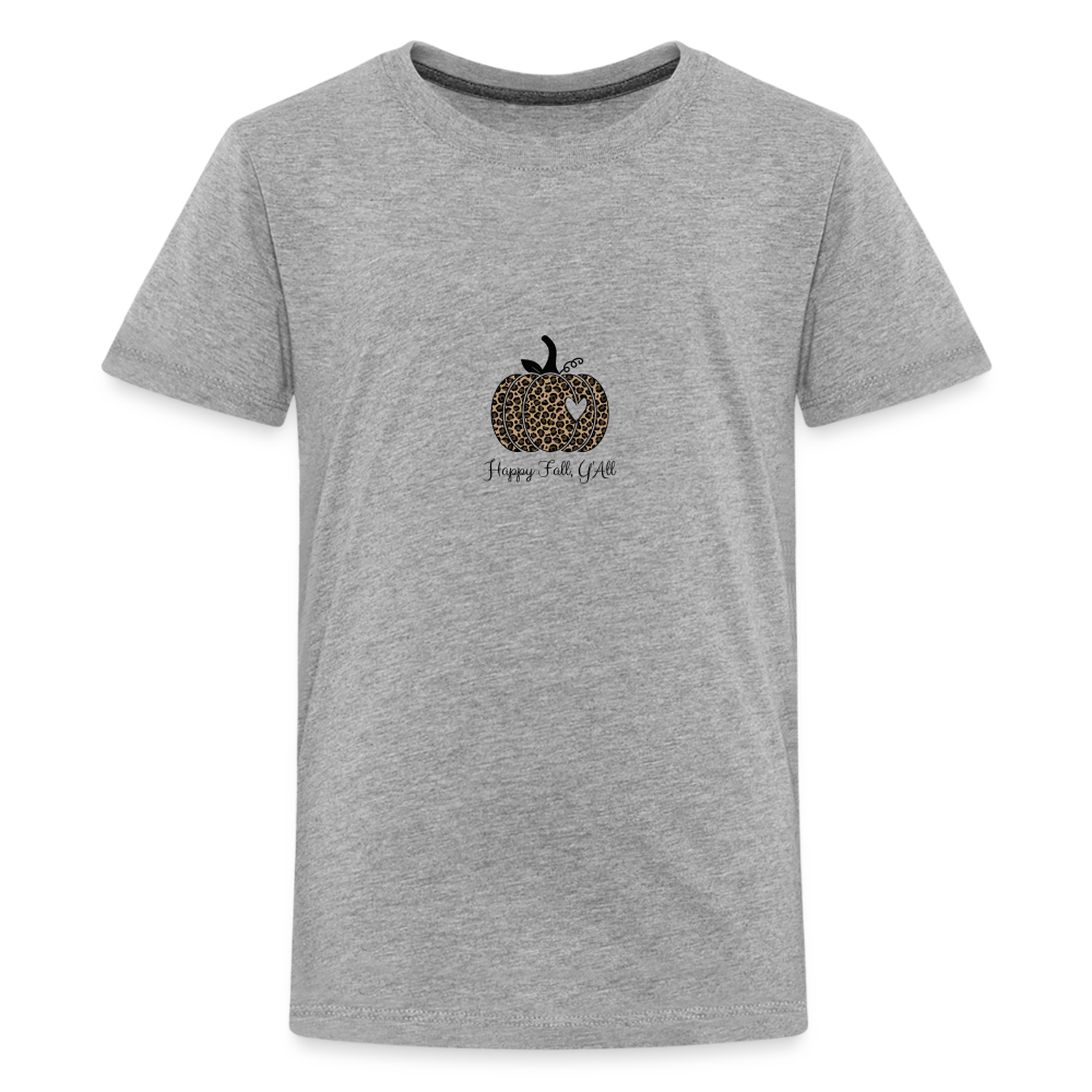 Halloween/Fall Happy Fall Ya'll Kids Unisex Jersey T-Shirt by Bella + Canvas - heather gray