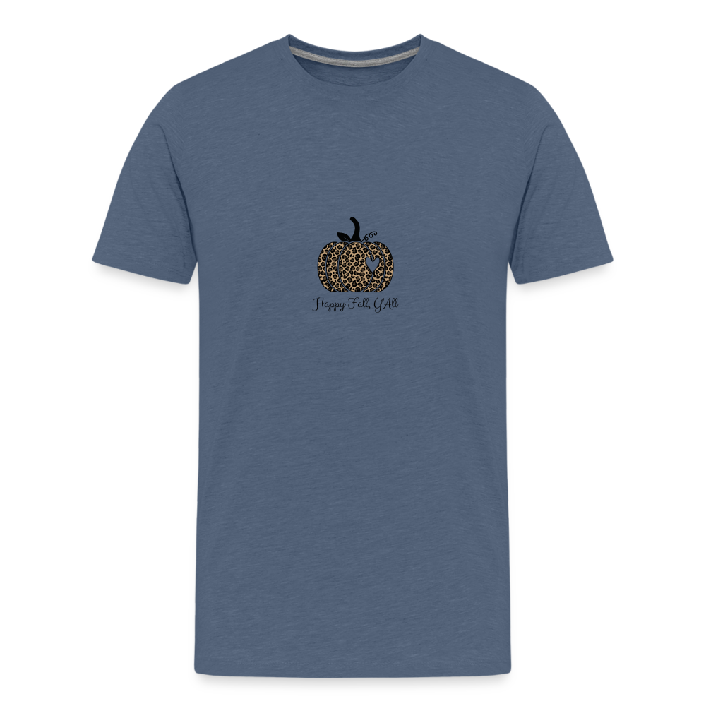 Halloween/Fall Happy Fall Ya'll Kids Unisex Jersey T-Shirt by Bella + Canvas - heather blue